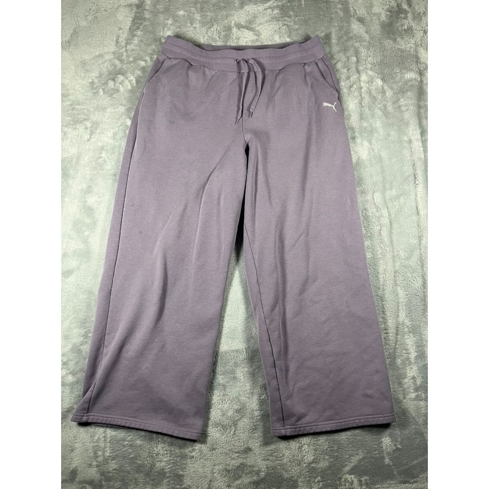 PUMA Womens Lavender Purple Elastic Waist Fleece Sweat Pants 250037 XXL